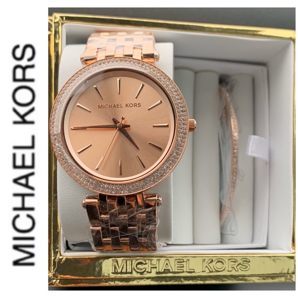 NWT authentic MK rosegold tone watch & bracelet - Picture 3 of 4
